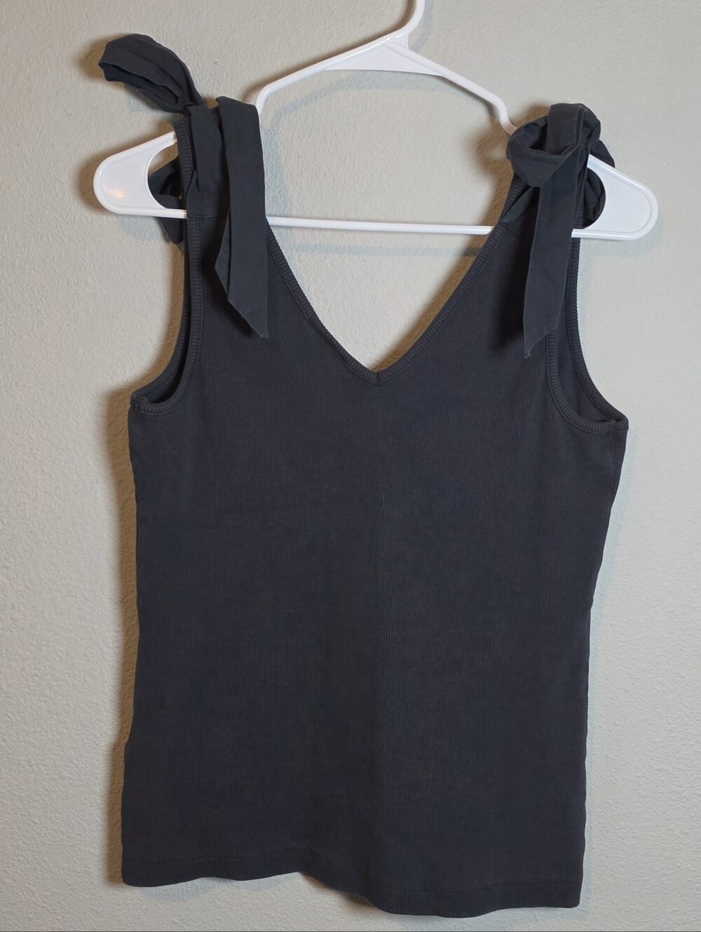 Maeve By Anthropologie Charcoal Gray Bowtie Tank Size M Coquette Luxe - Picture 4 of 7